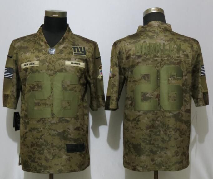 Men New York Giants #26 Barkley Nike Camo Salute to Service Limited NFL Jerseys->denver broncos->NFL Jersey
